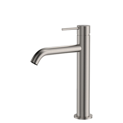 Fienza Kaya Medium Basin Mixer Brushed Nickel Lead Free