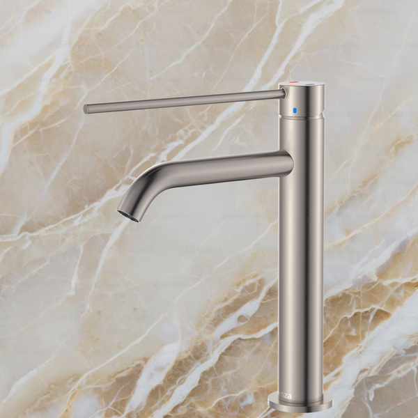Fienza Kaya Care Medium Basin Mixer Brushed Nickel