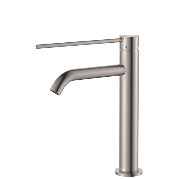 Fienza Kaya Care Medium Basin Mixer Brushed Nickel
