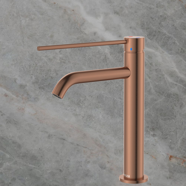 Fienza Kaya Care Medium Basin Mixer Brushed Copper