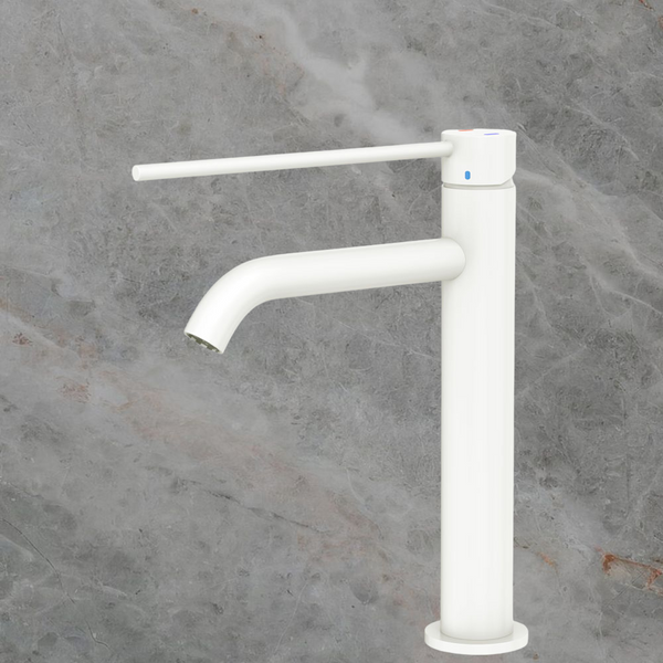 Fienza Kaya Care Medium Basin Mixer Matte White
