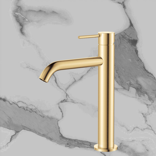 Fienza Kaya Medium Basin Mixer Urban Brass