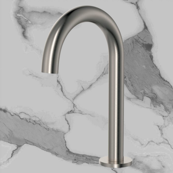 Fienza Kaya Hob-Mounted Basin/Bath Outlet Brushed Nickel