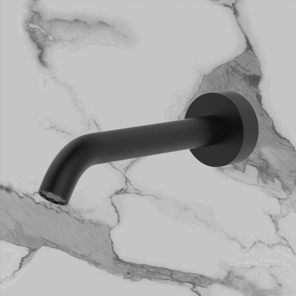 Fienza Kaya Basin/Bath Outlet 180mm Matte Black