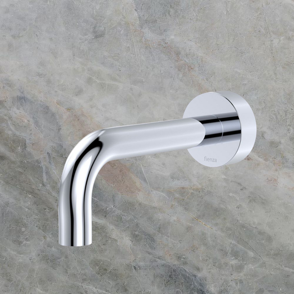 Fienza Kaya Wall Basin/Bath 130mm Outlet Round Plate Chrome Lead Free