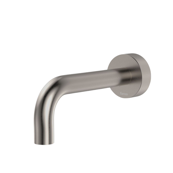 Fienza Kaya Wall Basin/Bath 130mm Outlet Round Plate Brushed Nickel Lead Free