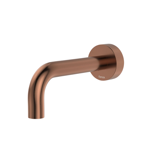 Fienza Kaya Wall Basin/Bath 130mm Outlet Round Plate Brushed Copper Lead Free