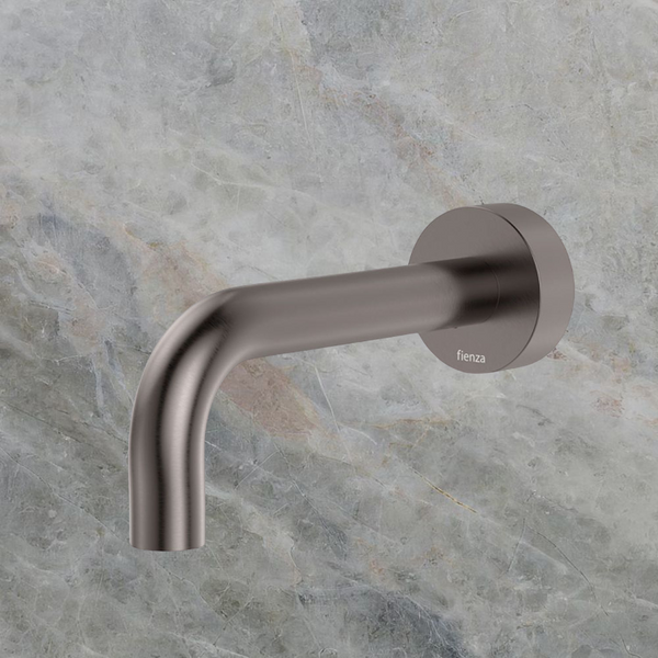 Fienza Kaya Wall Basin/Bath 130mm Outlet Round Plate Gunmetal Lead Free