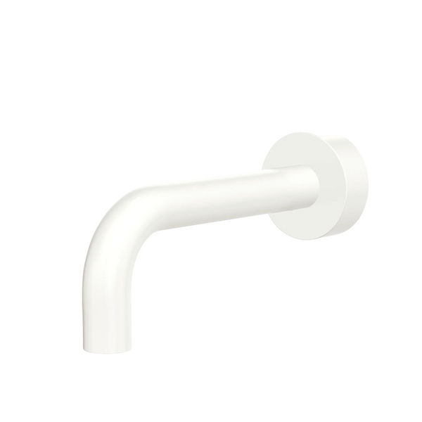 Fienza Kaya Wall Basin/Bath 130mm Outlet Round Plate Matte White Lead Free
