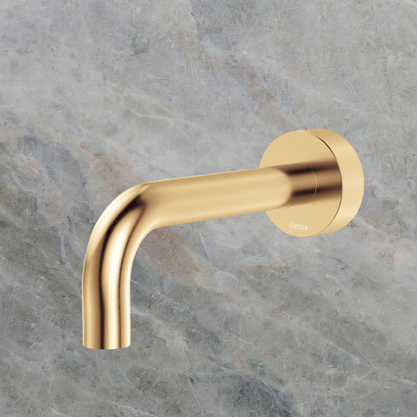 Fienza Kaya Wall Basin/Bath 130mm Outlet Round Plate Urban Brass Lead Free