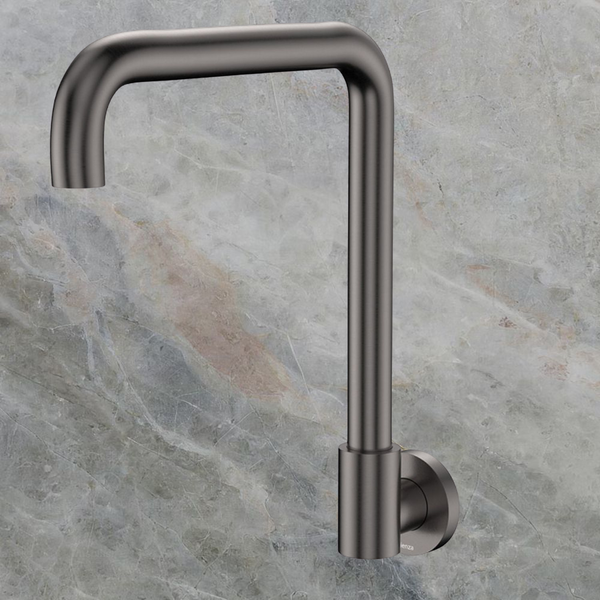 Fienza Kaya Squareline Wall Swivel Outlet Gunmetal Lead Free