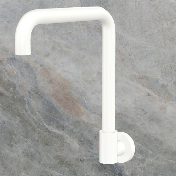 Fienza Kaya Squareline Wall Swivel Outlet Matte White Lead Free