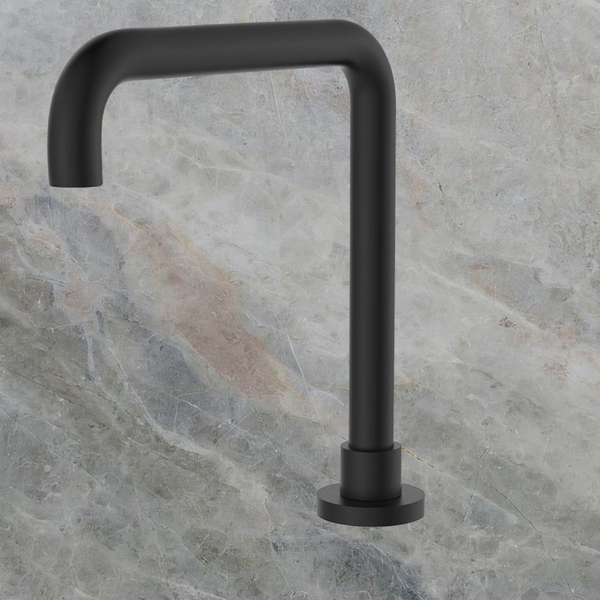Fienza Kaya Squareline Hob Outlet Matte Black Lead Free