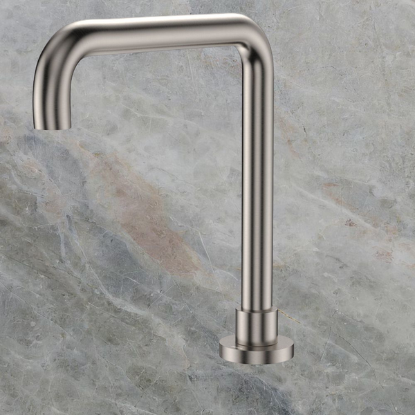 Fienza Kaya Squareline Hob Outlet Brushed Nickel Lead Free