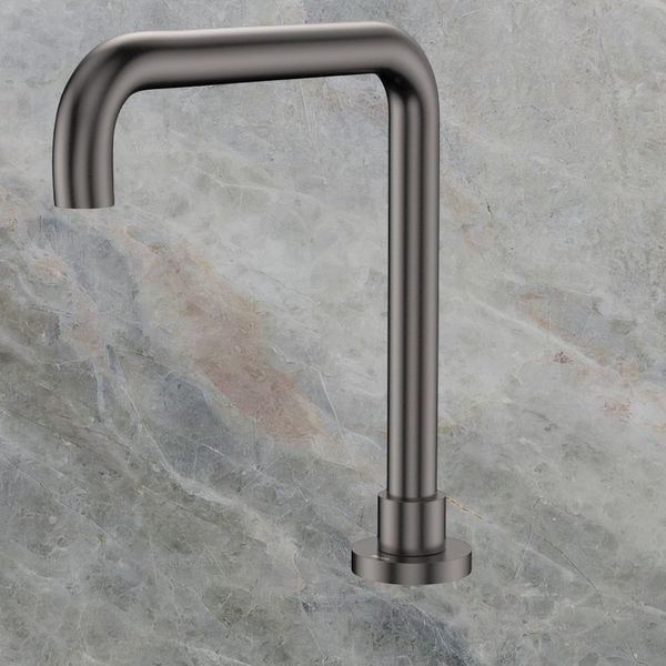 Fienza Kaya Squareline Hob Outlet Gunmetal Lead Free