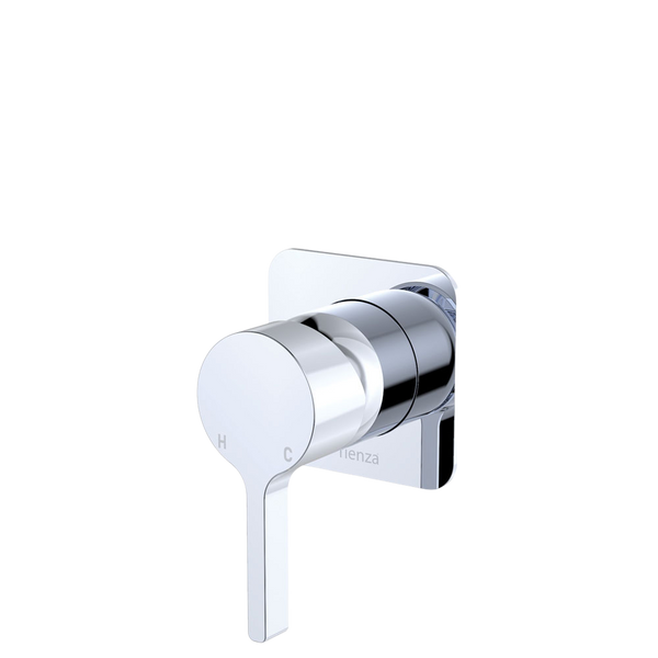 Fienza Sansa Wall Mixer Square Plate Chrome