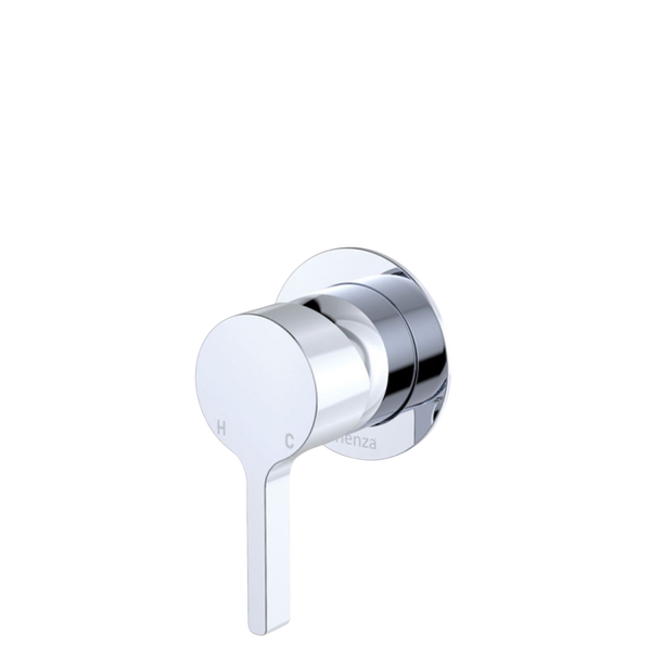 Fienza Sansa Wall Mixer Small Round Plate Chrome Lead Free