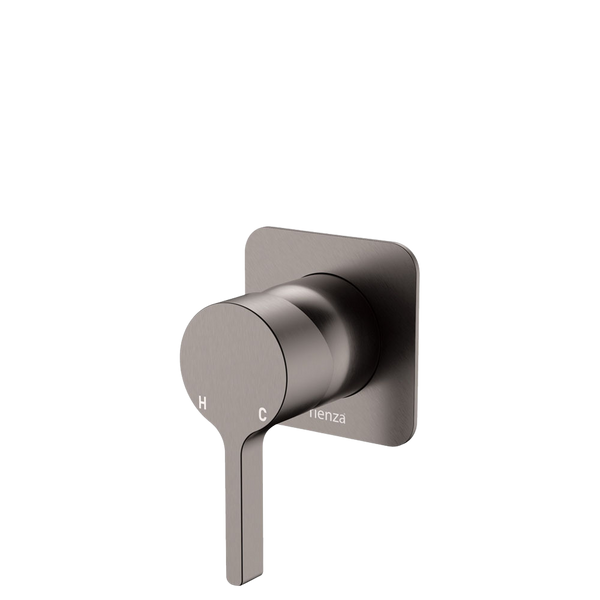 Fienza Sansa Wall Mixer Square Plate Gunmetal