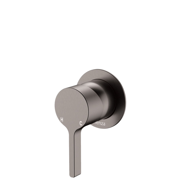 Fienza Sansa Wall Mixer Small Round Plate Gunmetal