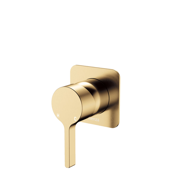 Fienza Sansa Wall Mixer Square Plate Urban Brass