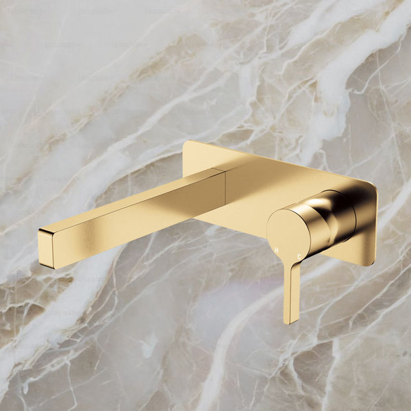 Fienza Sansa Wall Bath Mixer Set Urban Brass