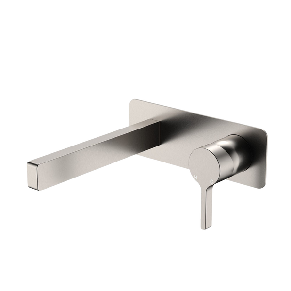 Fienza Sansa Wall Basin Mixer Set Brushed Nickel