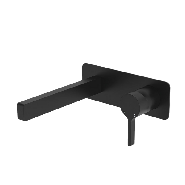 Fienza Sansa Wall Basin Mixer Set Matte Black