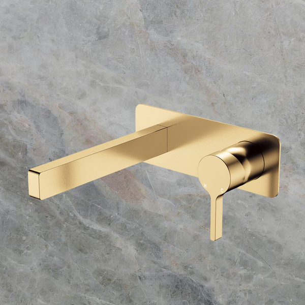 Fienza Sansa Wall Basin Mixer Set Urban Brass