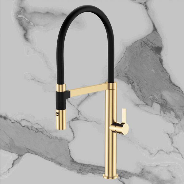 Fienza Sansa Pull Down Sink Mixer Urban Brass