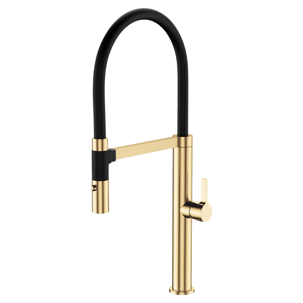 Fienza Sansa Pull Down Sink Mixer Urban Brass