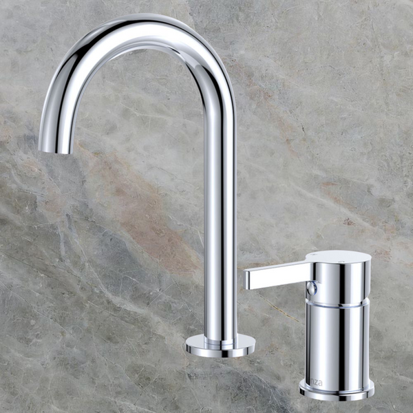 Fienza Sansa Round Hob Basin Mixer Set Chrome Lead Free