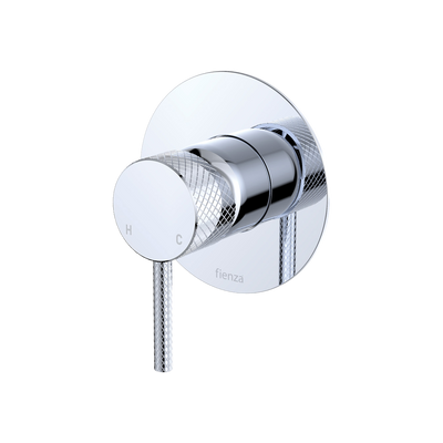 Fienza Axle Wall Mixer Large Round Plate Chrome