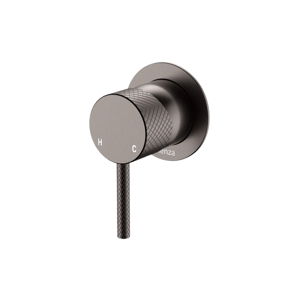 Fienza Axle Wall Mixer Small Round Plate Gun Metal