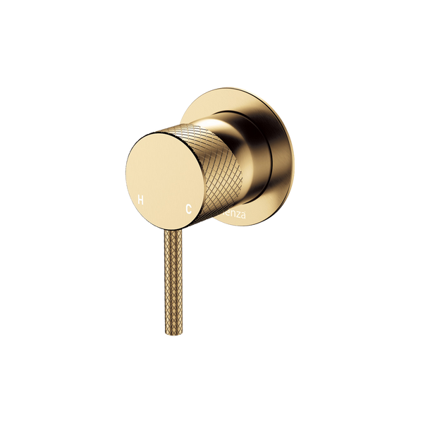 Fienza Axle Wall Mixer Small Round Plate Urban Brass