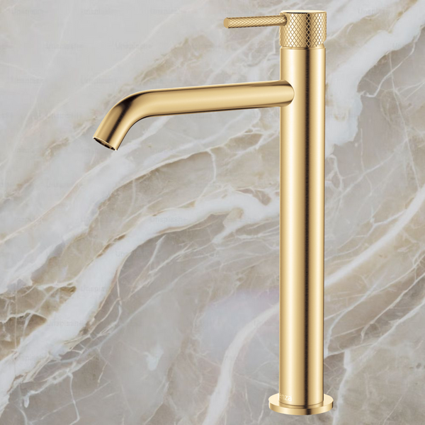 Fienza Axle Tall Basin Mixer Urban Brass