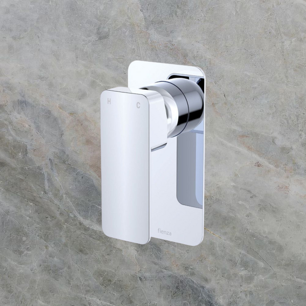 Fienza Tono Wall Mixer Large Rectangular Plate Chrome Lead Free