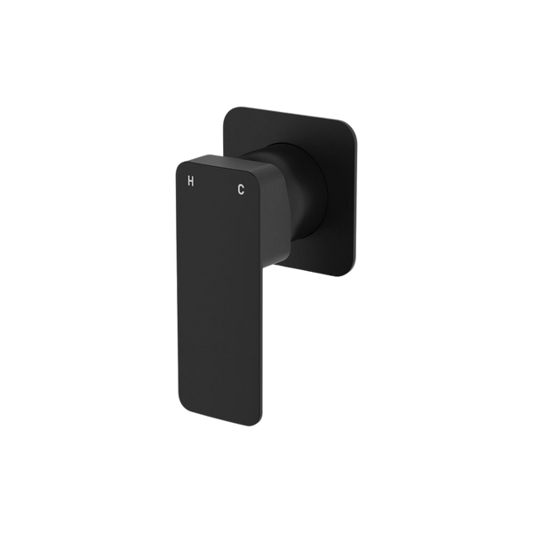 Fienza Tono Wall Mixer Square Plate Matte Black