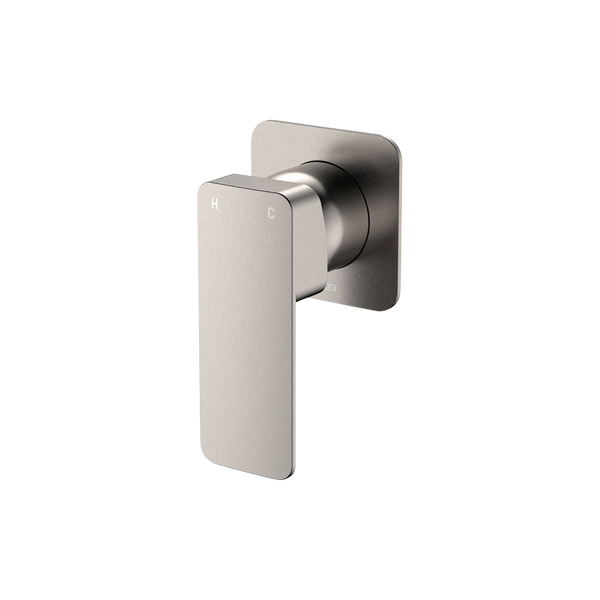 Fienza Tono Wall Mixer Square Plate Brushed Nickel