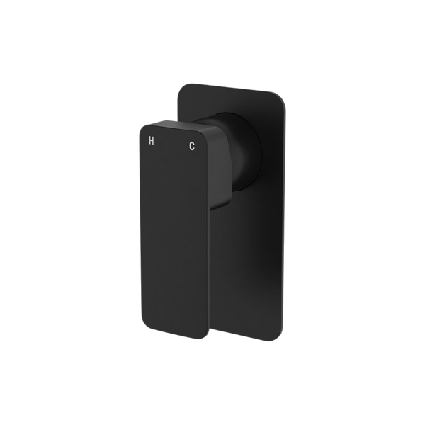 Fienza Tono Wall Mixer Rectangular Plate Matte Black