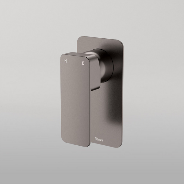 Fienza Tono Wall Mixer Rectangular Plate Gun Metal
