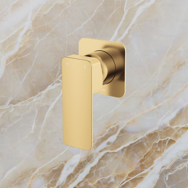 Fienza Tono Wall Mixer Square Plate Urban Brass