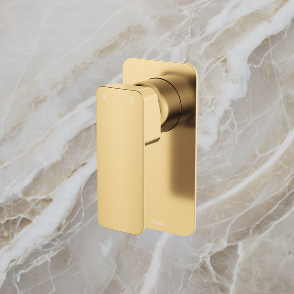 Fienza Tono Wall Mixer Rectangular Plate Urban Brass