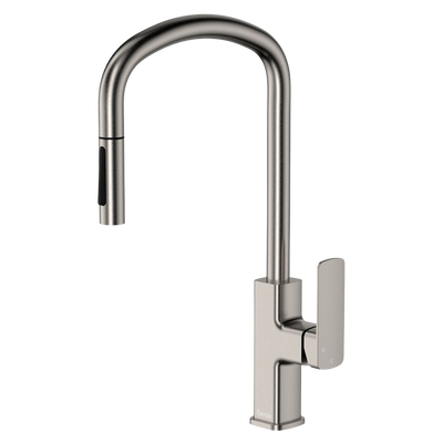 Fienza Tono Pull Out Sink Mixer Brushed Nickel Lead Free