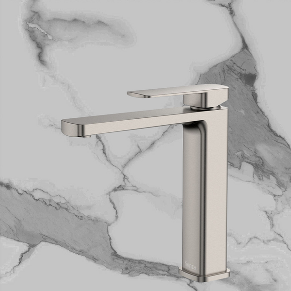 Fienza Tono Medium Basin Mixer Brushed Nickel