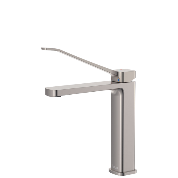 Fienza Tono Care Medium Basin Mixer Brushed Nickel