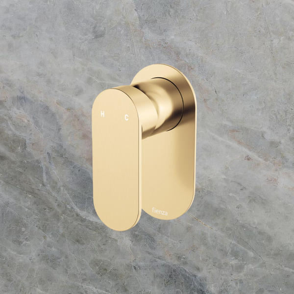 Fienza Empire Slim Wall Mixer Oval Plate Urban Brass Lead Free