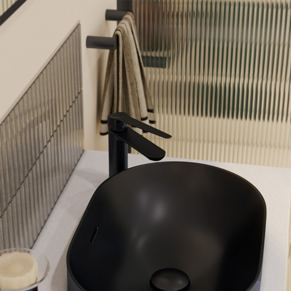 Fienza Empire Care Basin Mixer Cold Start Matte Black Lead Free