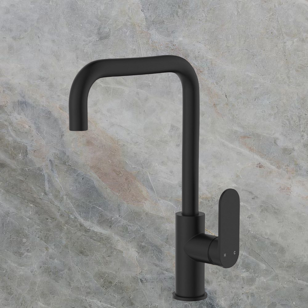 Fienza Empire Slim Sink Mixer Matte Black Lead Free