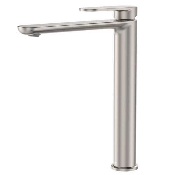 Fienza Empire Slim Tall Basin Mixer Cold Start Brushed Nickel Lead Free