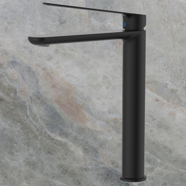 Fienza Empire Care Tall Basin Mixer Cold Start Matte Black Lead Free